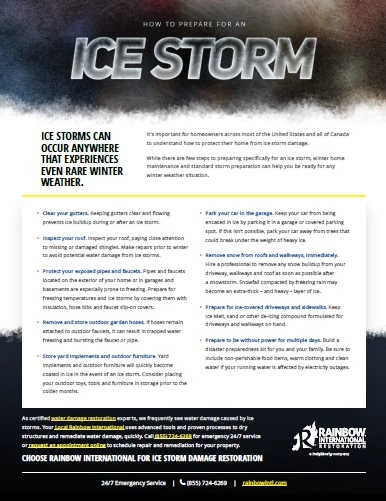 Ice Storm Prep Checklist